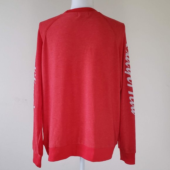 UO PST So Soft Californi Sweatshirt Red Size Small - Picture 6 of 13
